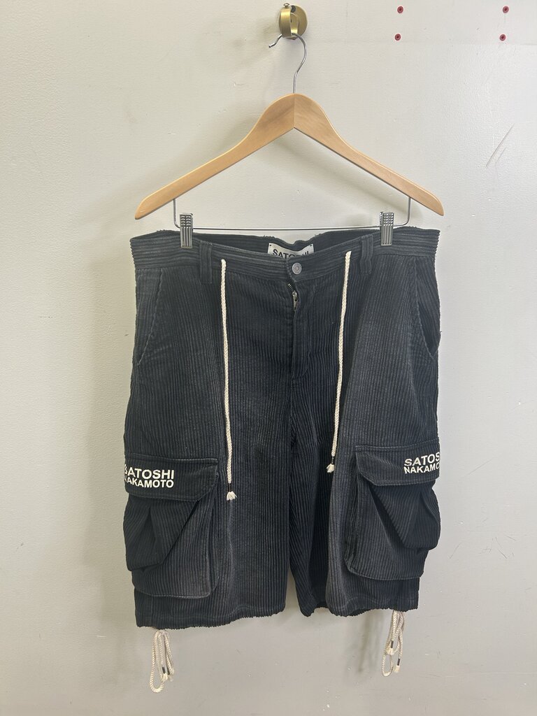 Preowned Satoshi Nakamoto Corduroy Shorts Size Medium