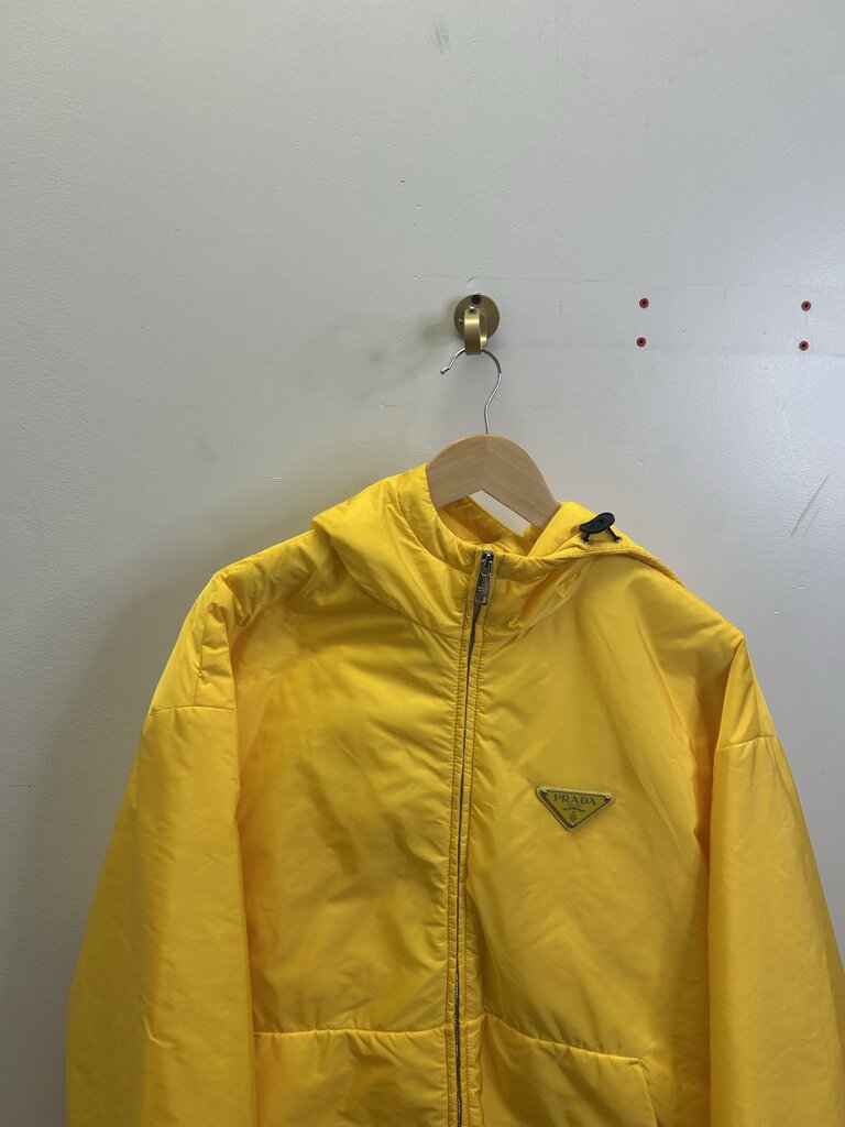 Preowned Prada Yellow Puffer Jacket Size Large