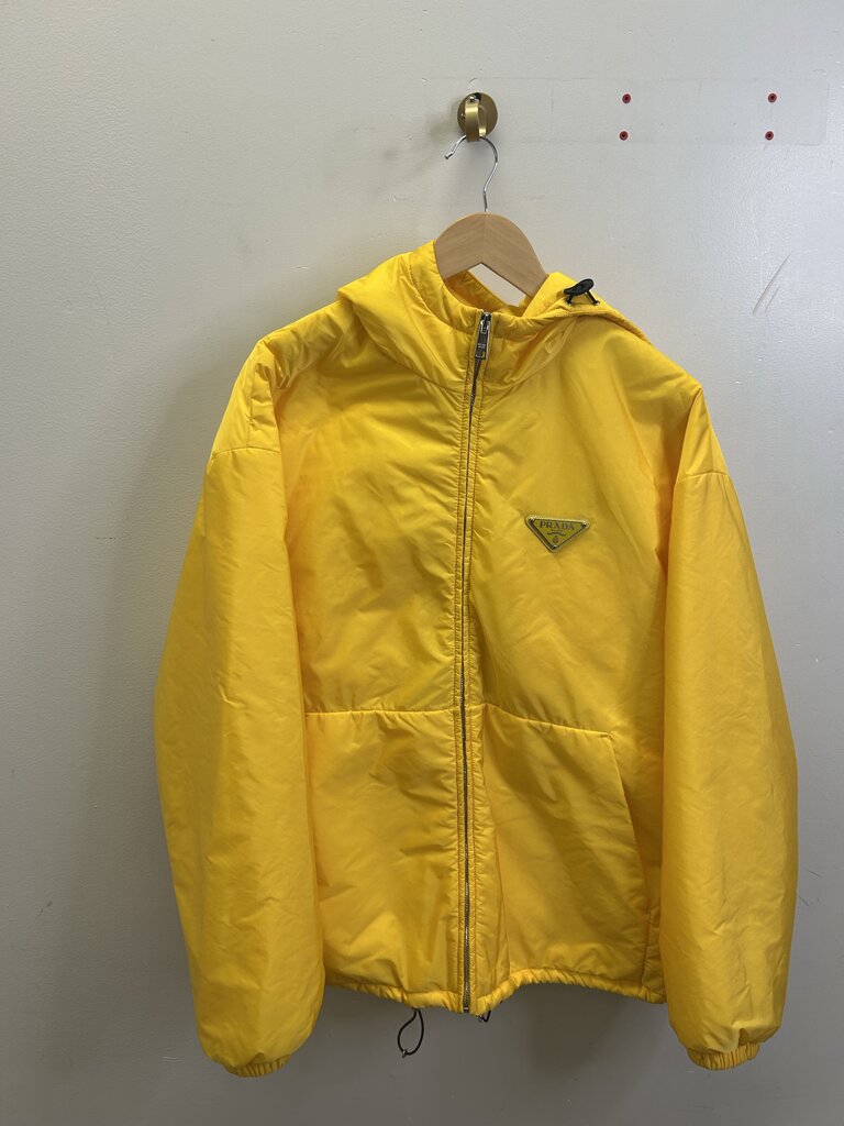Preowned Prada Yellow Puffer Jacket Size Large