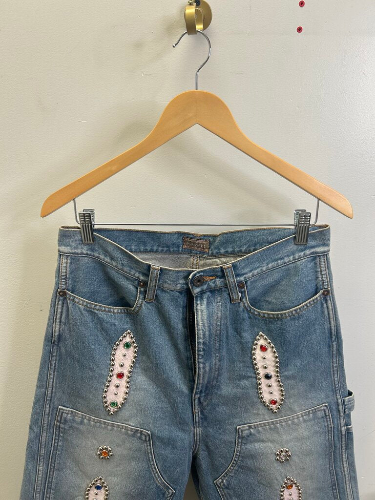 Preowned Kapital Rhinestone Shorts Size 32