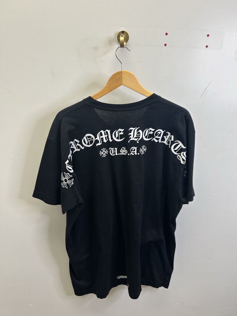 New Chrome Heart Scroll USA Black Tee size 2XL
