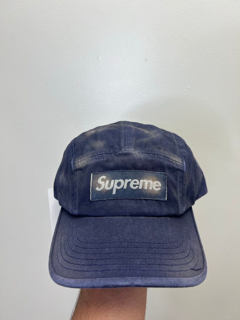 New Supreme Overdyed Camp Cap Navy
