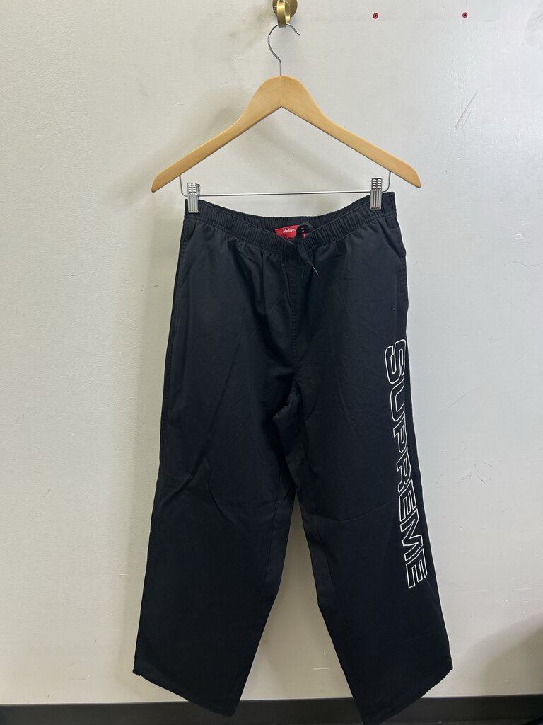 New Supreme Black Track Pants Size Large
