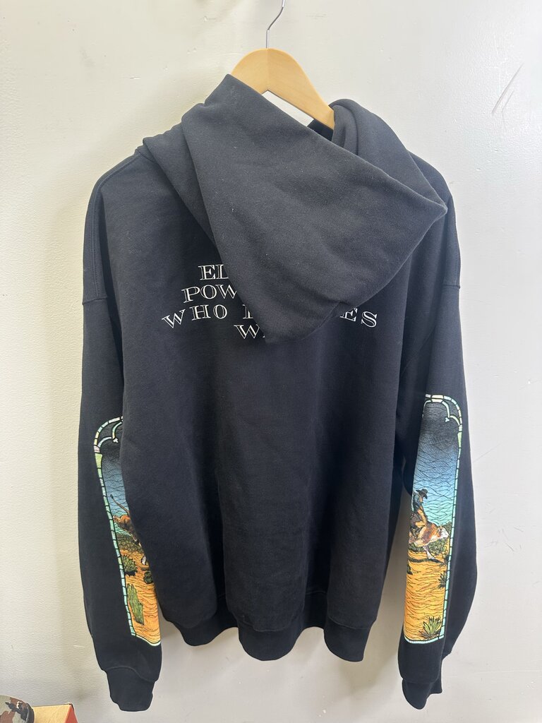 Preowned WDW Rodeo Stain Glass Black Hoodie size XL