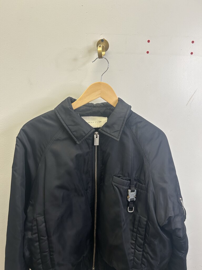 Preowned Alyx Black Bomber Jacket Size Medium