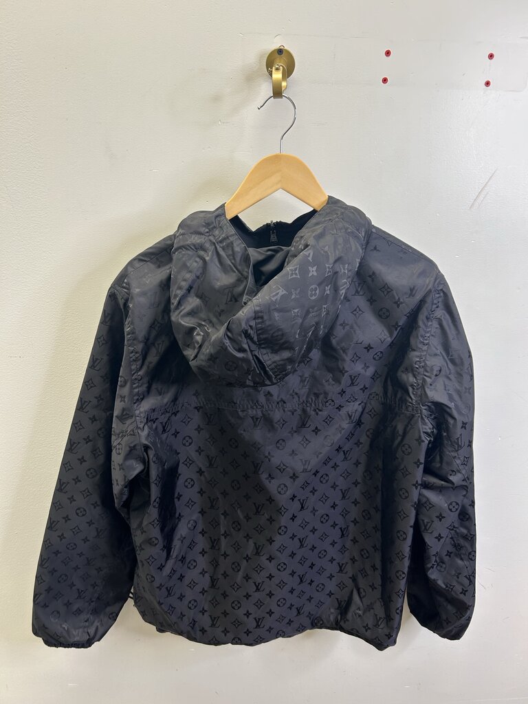 Preowned Louis Vuitton Black Monogram Windbreaker Jacket Size 48