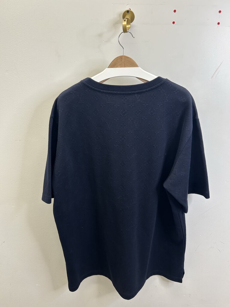 Preowned Louis Vuitton Monogram Navy Pocket Tee size 5L