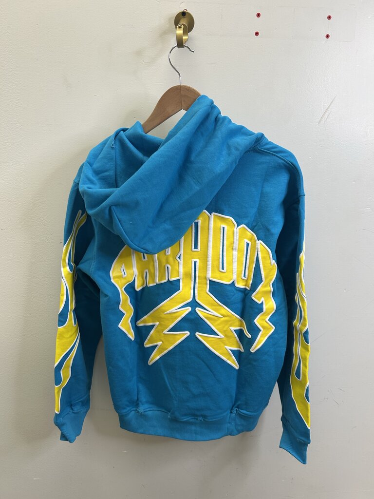 New Paradox Lightning Logo Arc Blue Yellow Hoodie size L