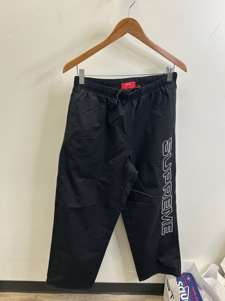 New Supreme Black Spellout Embroidered Track Pant sz.S