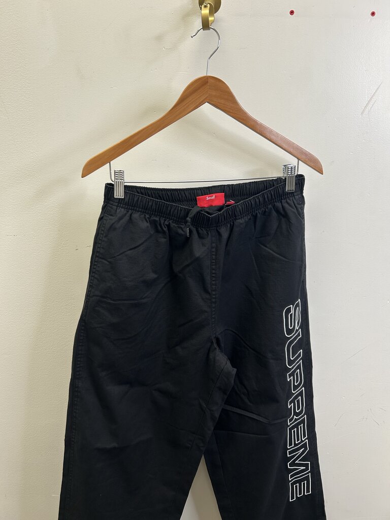 New Supreme Black Spellout Embroidered Track Pant sz.S