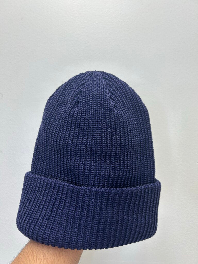 New Supreme Beanie Navy Cursive