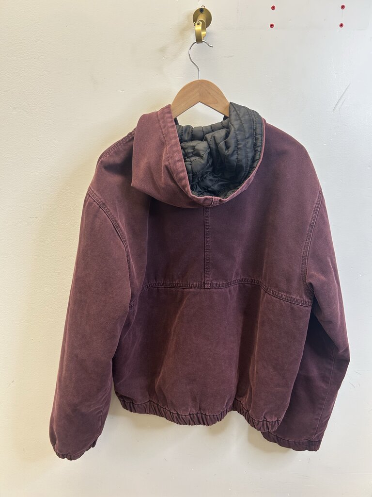 Preowned Stussy Burgandy Work jacket sz.Large