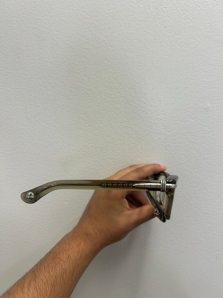 Preowned Chrome Hearts Olive Trypoleagain Frames