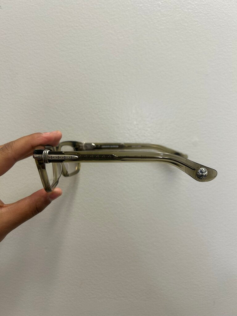 Preowned Chrome Hearts Olive Trypoleagain Frames