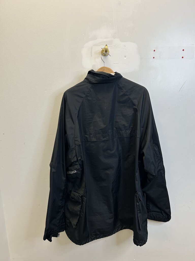 Preowned Balenciaga Windbreaker Balck Multi logo Sz.46