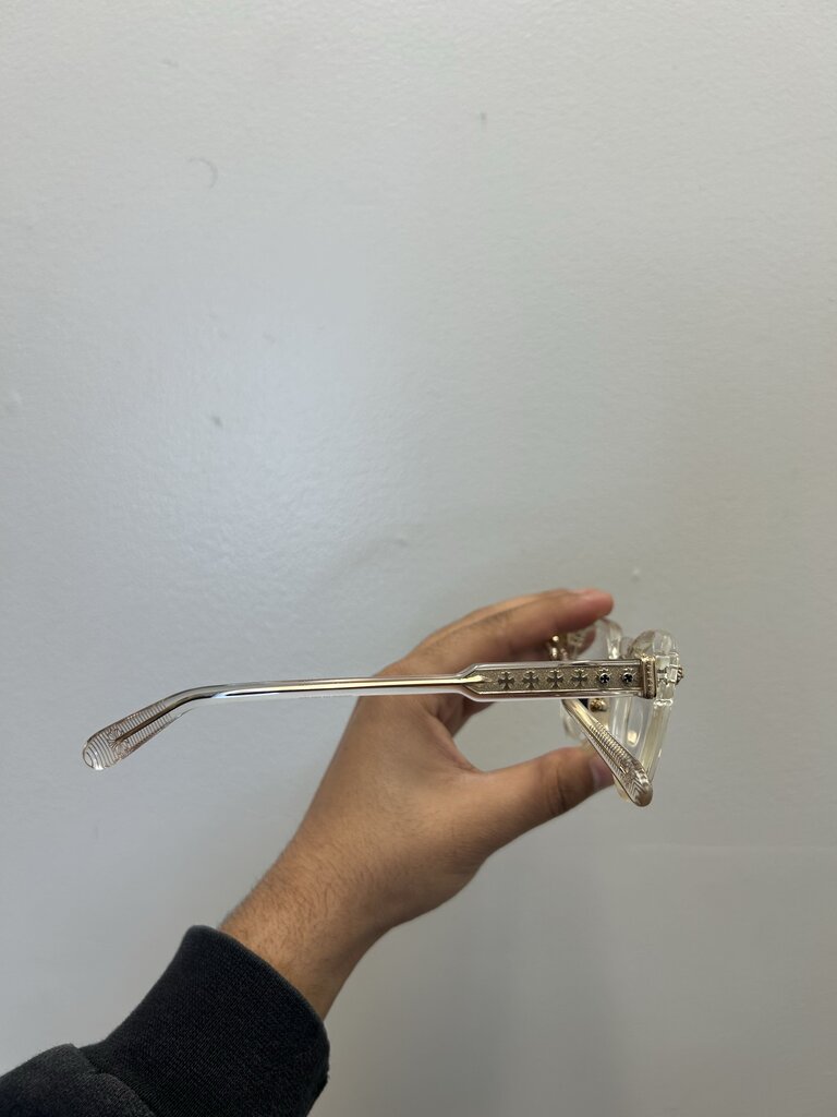 Preowned Chrome Hearts Clear Dingaloing Frames