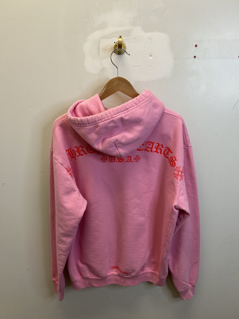 Preowned Chrome Hearts Pink & Red Hoodie sz.Medium