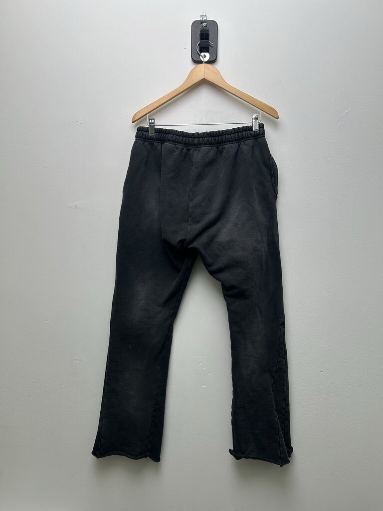 Preowned Hellstar Dept. Flame Black Flare Sweatpants Sz. XL