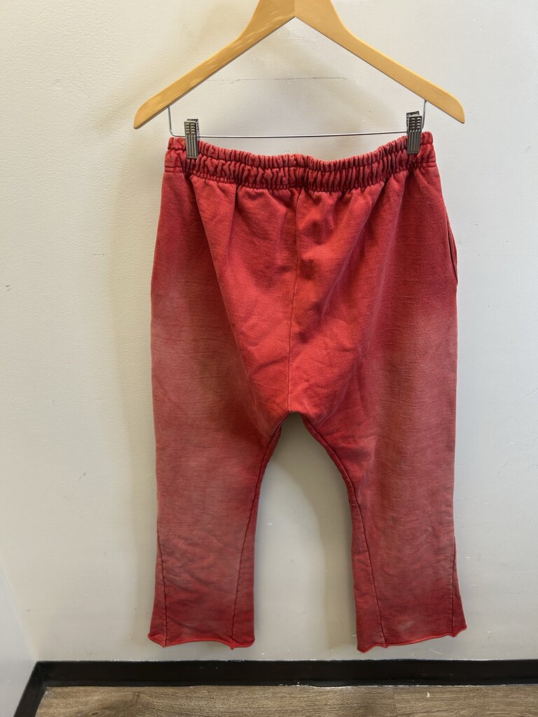 Preowned Hellstar Flame Red Flare Sweatpants Sz. XL