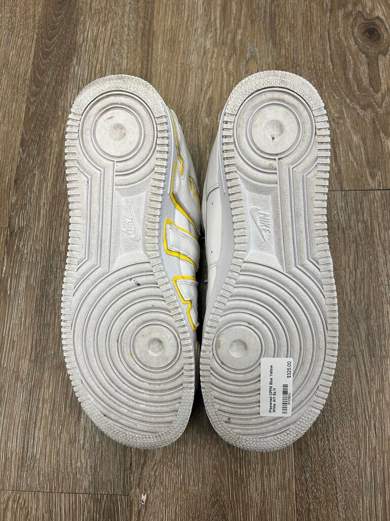 Preowned CPFM Blue Yellow White Af1 Sz.11