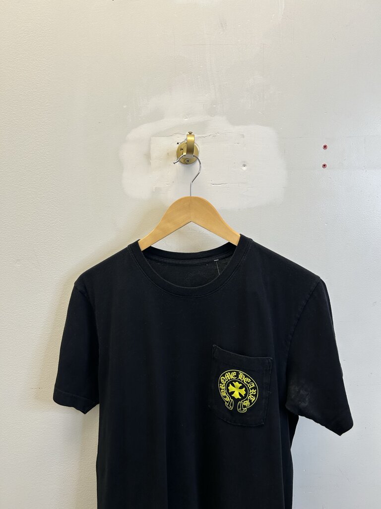 Preowned Chrome Hearts Black Green Horseshoe Tee Size Medium