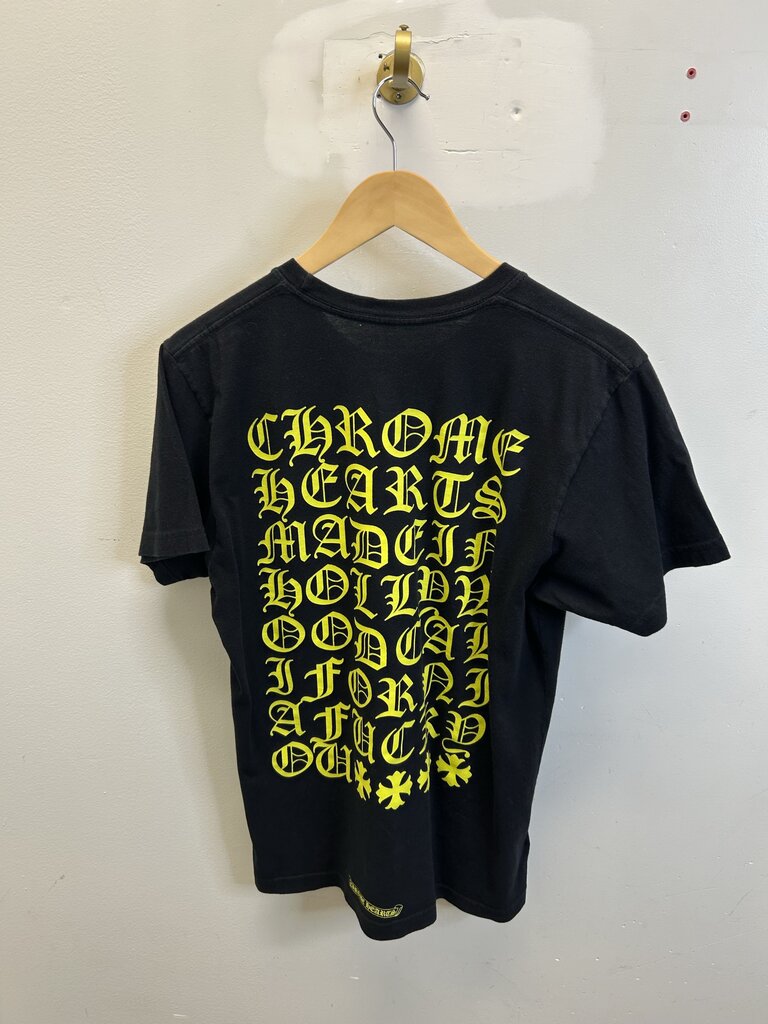 Preowned Chrome Hearts Black Green Horseshoe Tee Size Medium