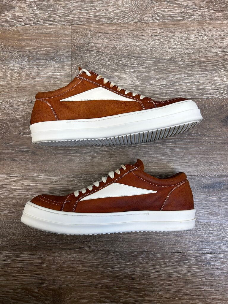 Preowned Rick Owens Burnt Orange Clay Suede Vans sz.43