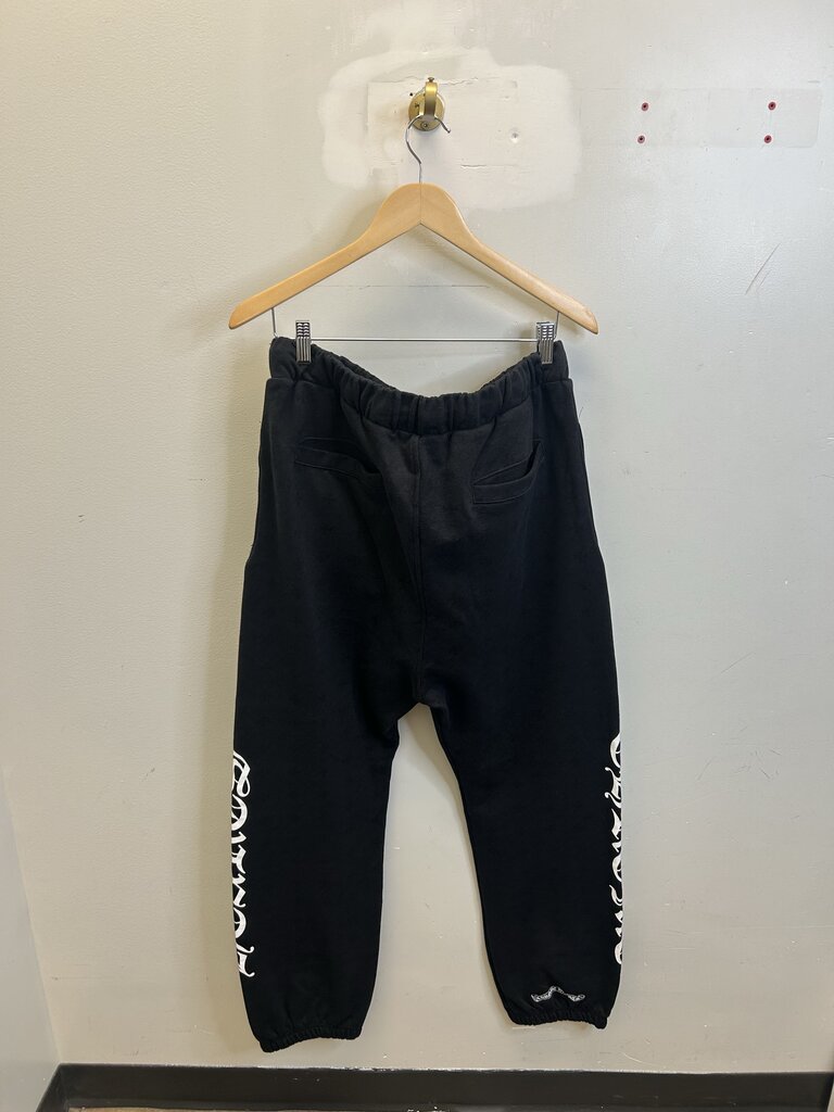 Preowned Chrome Hearts Monogram Black Sweatpants Size XL
