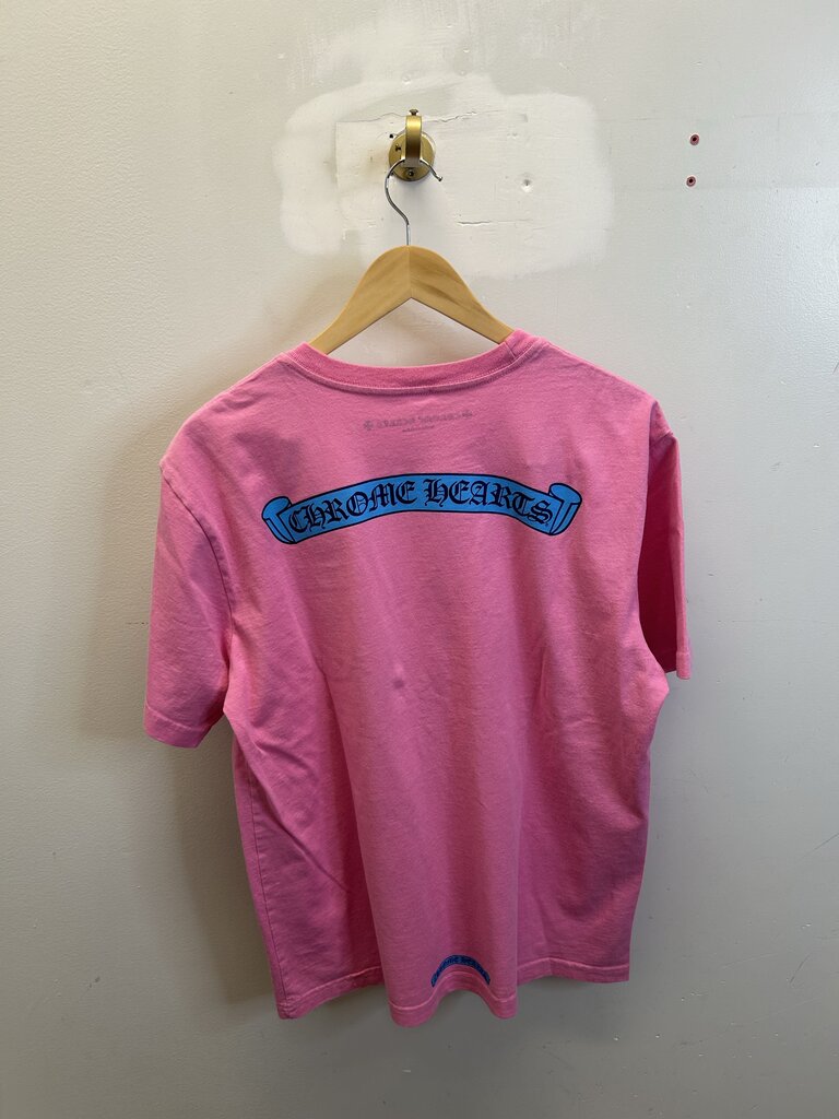 Preowned Chrome Hearts Pink, Blue Tee Sz L