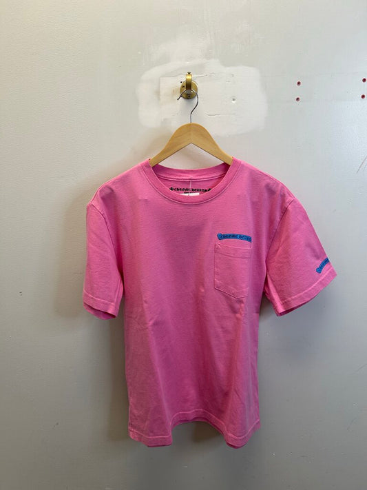 Preowned Chrome Hearts Pink, Blue Tee Sz L