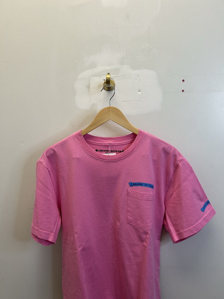 Preowned Chrome Hearts Pink, Blue Tee Sz L