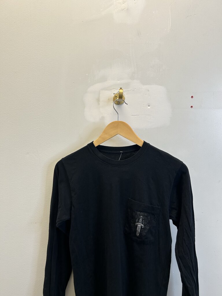 Preowned Chrome Hearts Vine Dagger Black Longsleeve Tee sz.S
