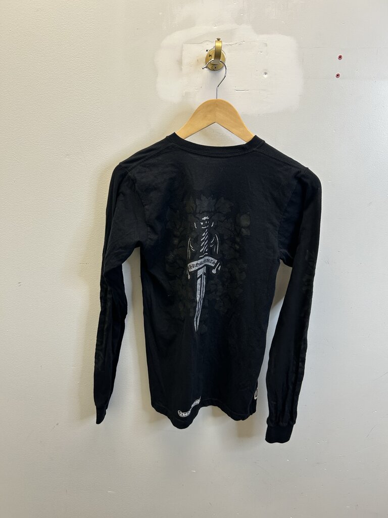Preowned Chrome Hearts Vine Dagger Black Longsleeve Tee sz.S