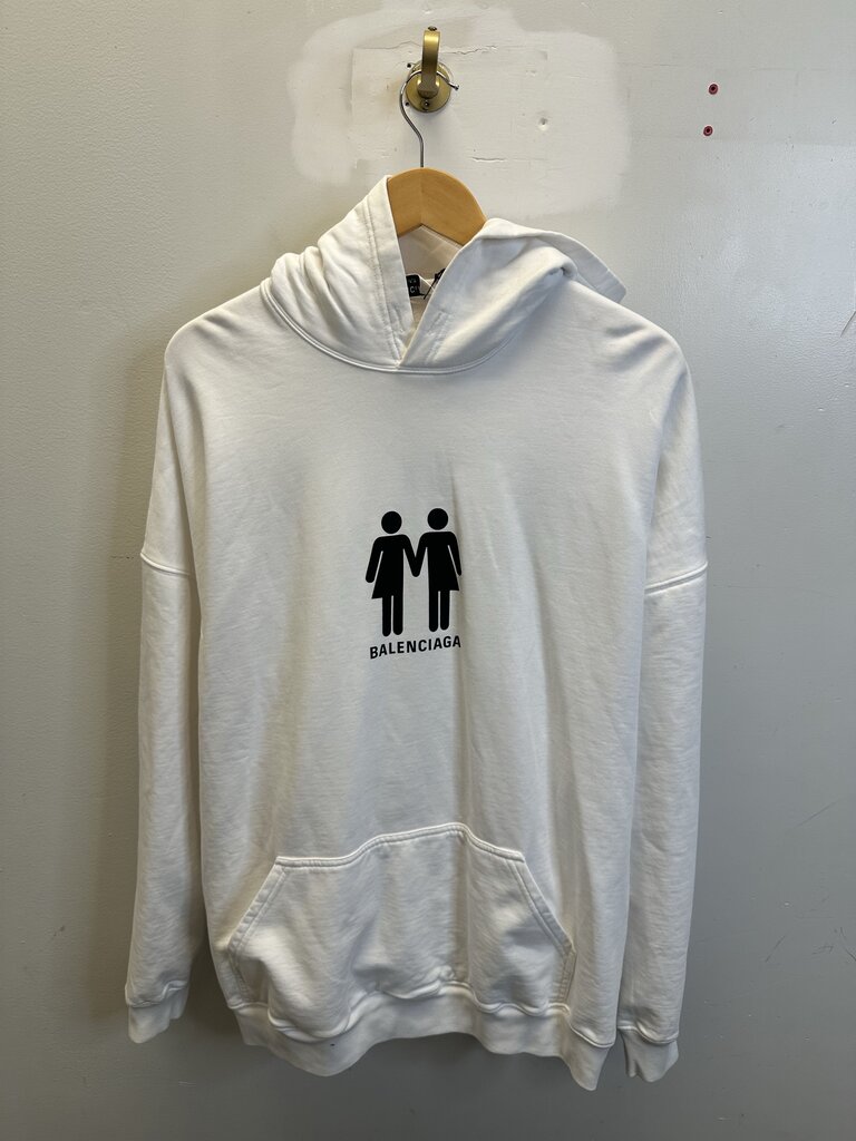 New Balenciaga White Pride Hoodie L