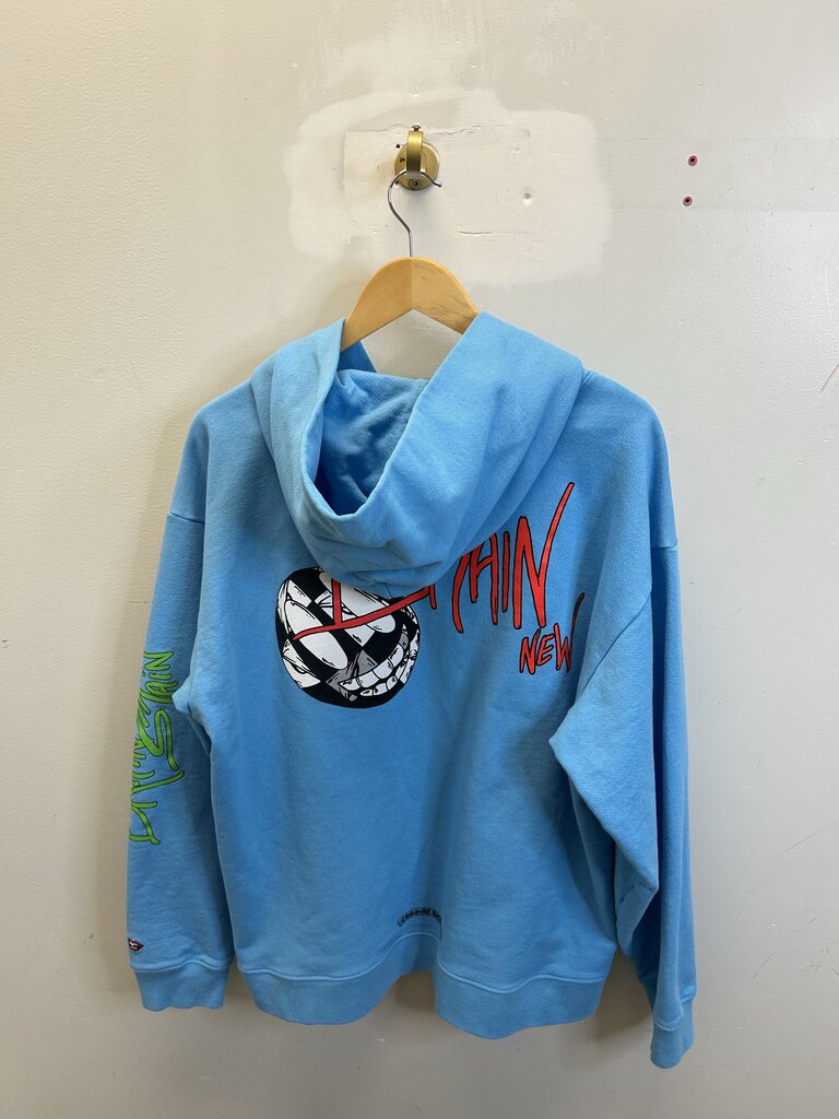 Preowned Chrome Hearts Matty Boy Blue Brain Hoodie sz.XXL 2XL