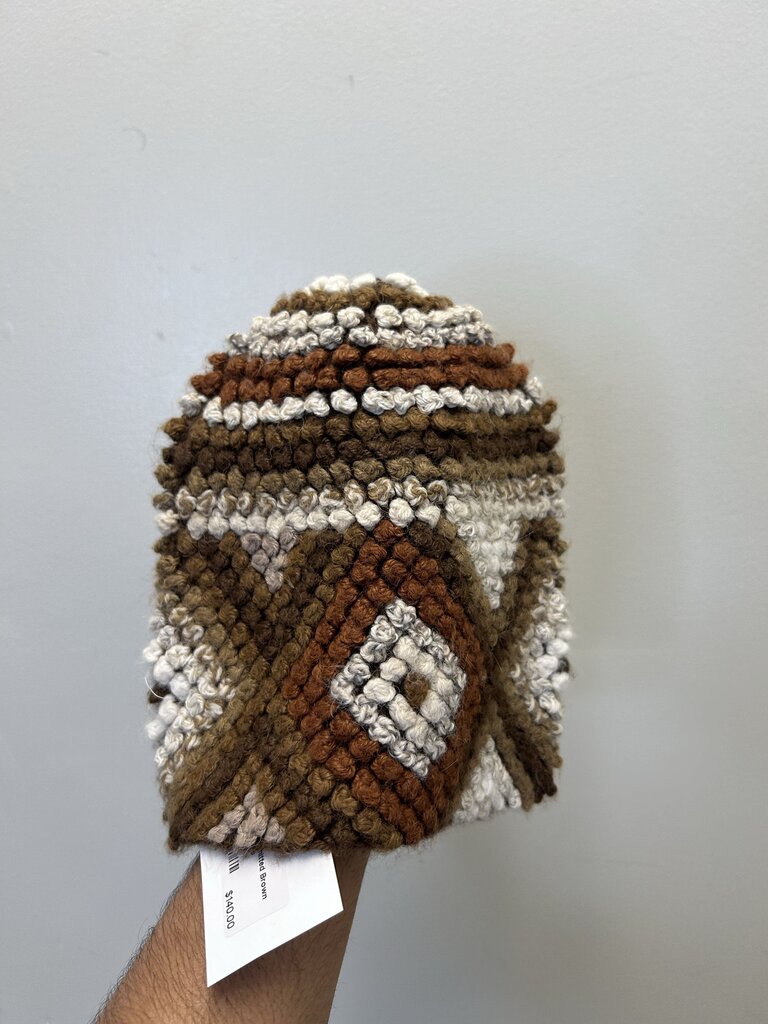 New Supreme Knitted Brown & Cream Beanie