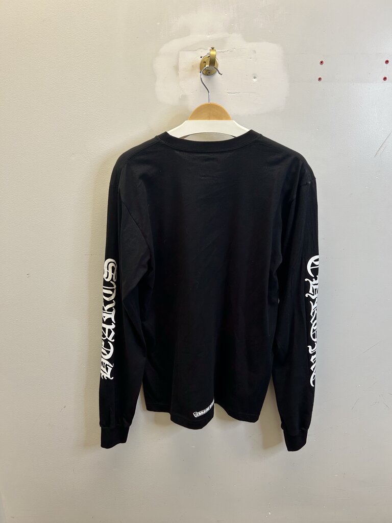 New Chrome Hearts Black Neck Logo Long Sleeve Sz.Lrge