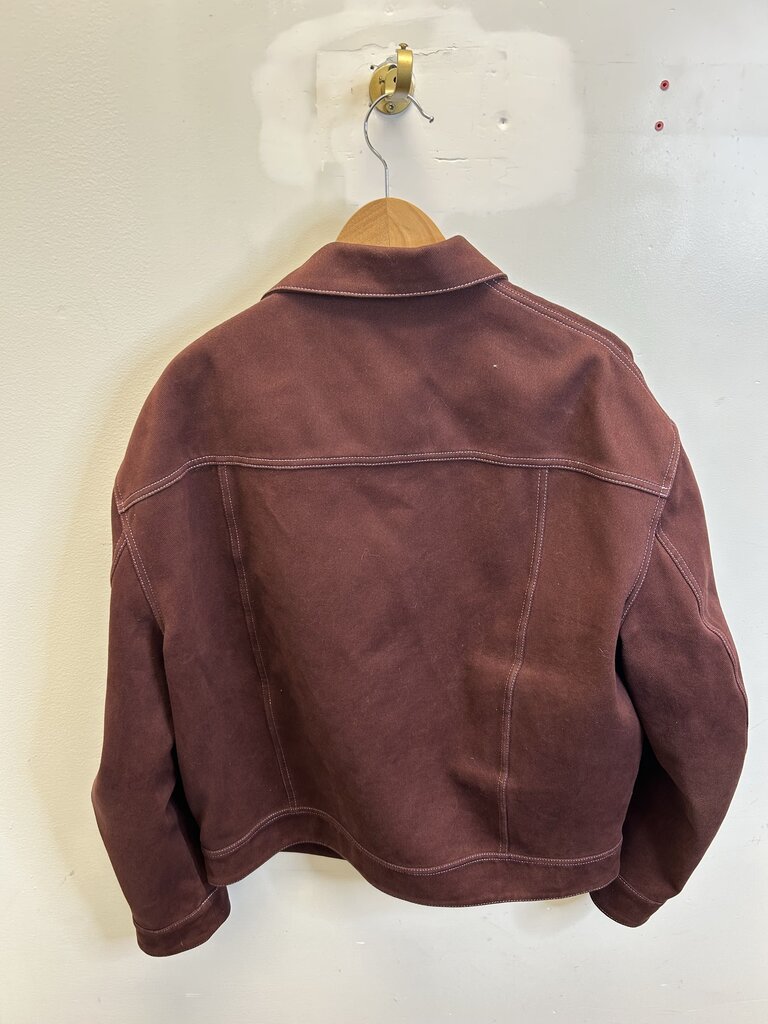 Preowned Acne Studius Burgundy Denim Jacket sz.50