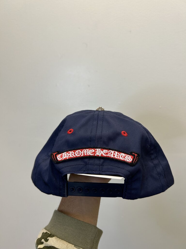 New Chrome Heart Navy White Red Paper Jam Hat
