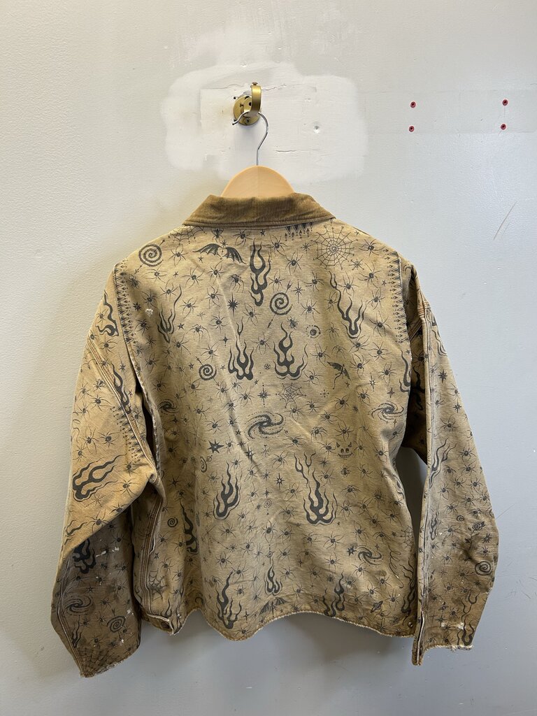 Saint Michaelsx Dr. Woo Brown Carpenter Work Jacket sz.XL