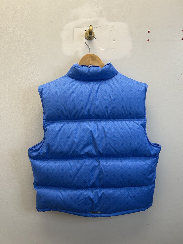 New Chrome Heart Baby Blue Puffer Vest size L