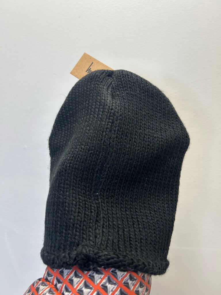 New Stussy S Logo Skull Cap Beanie Black