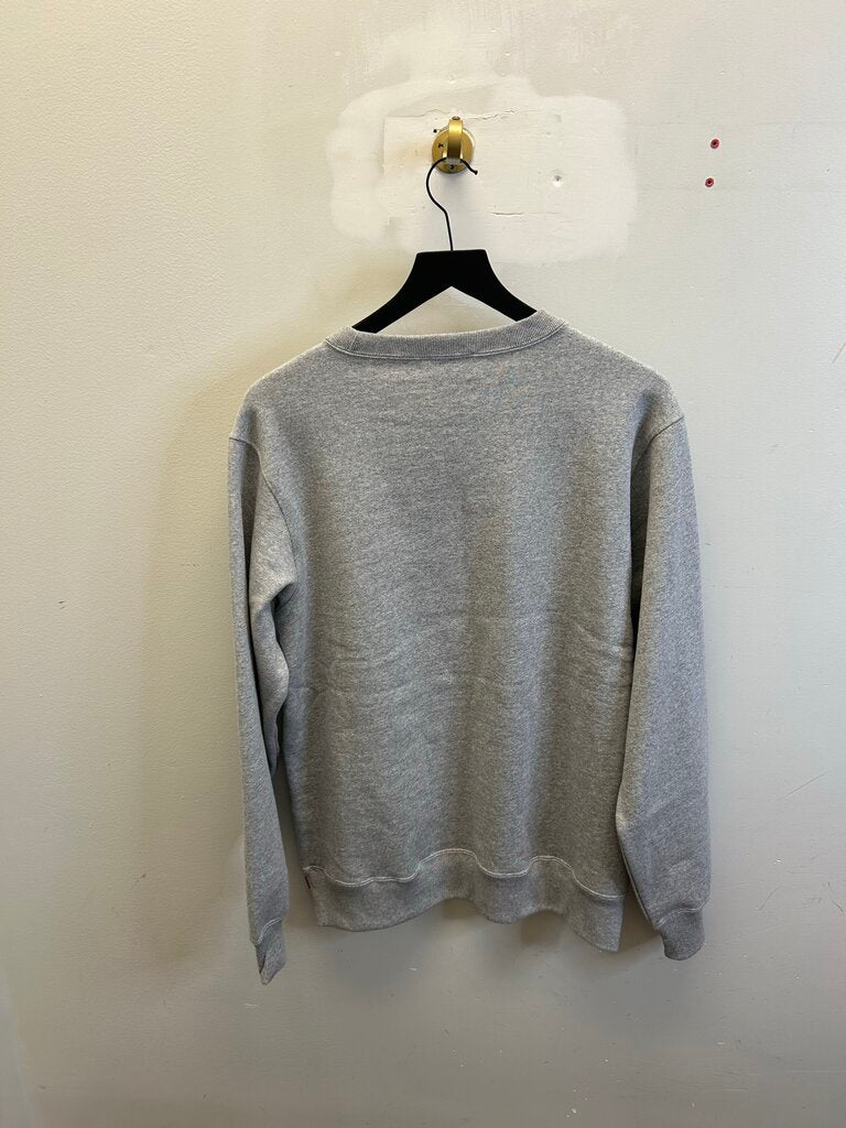 New Supreme Grey Black Bogo Crewneck size L