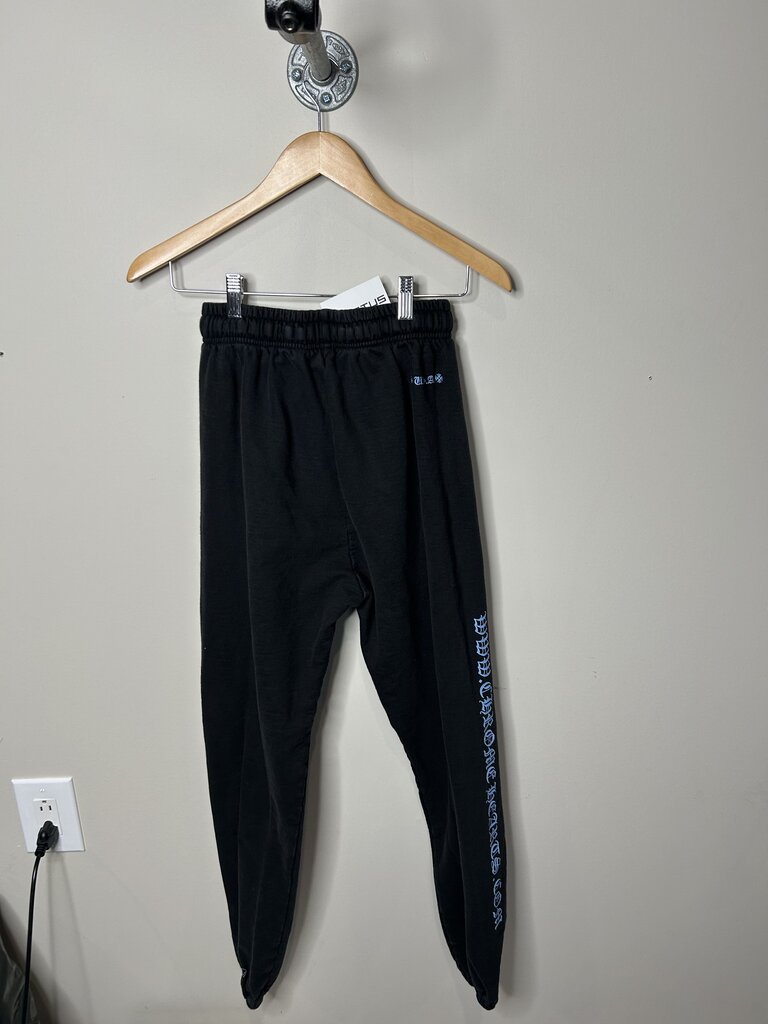 Preowned Chrome Hearts Black Blue Website Sweatpants Sz.Small