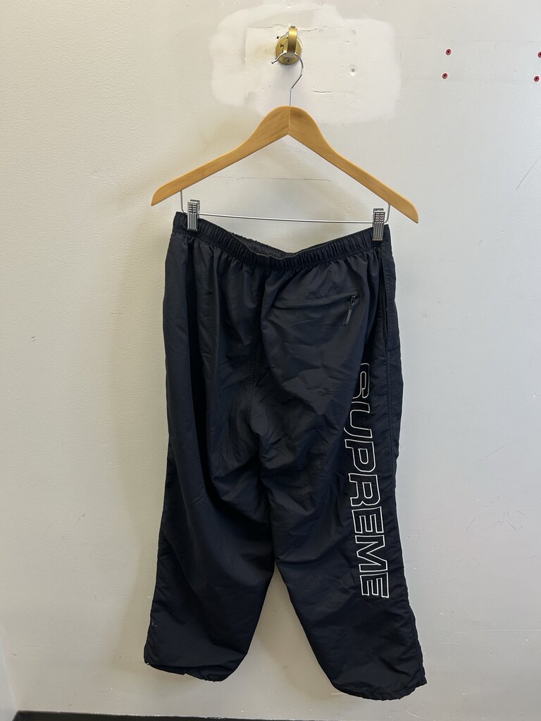 Preowned Supreme Black Embroidered Track Pants sz.L