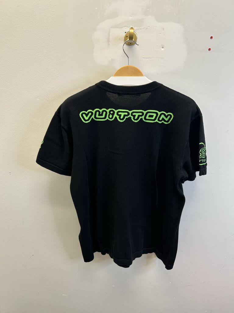 Preowend Louis Vuitton Black Lime Green 1854 Tee size M
