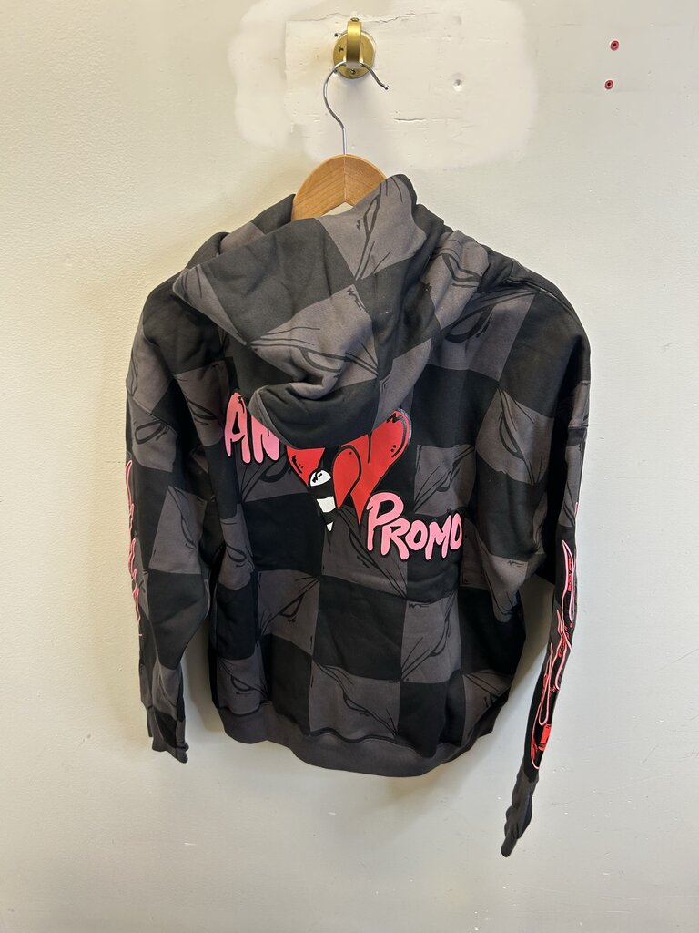 New Matty Boy Grey Black Flame Hoodie size M