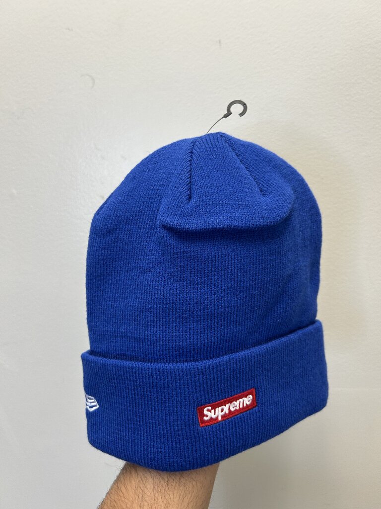 New Supreme S Horns Logo Beanie Blue Red