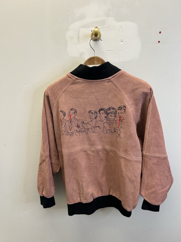 ERD Pink Noise Bleed Button Up Jacket Size XL