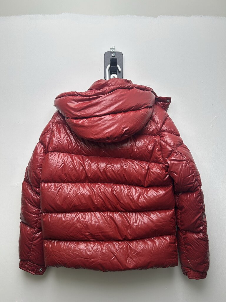 Preowned Moncler Red Maya 70 Giubbotto Hooded Puffer sz.1